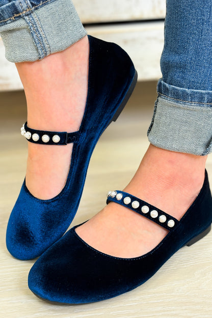 Corky's Tea Time Flats - Teal Velvet