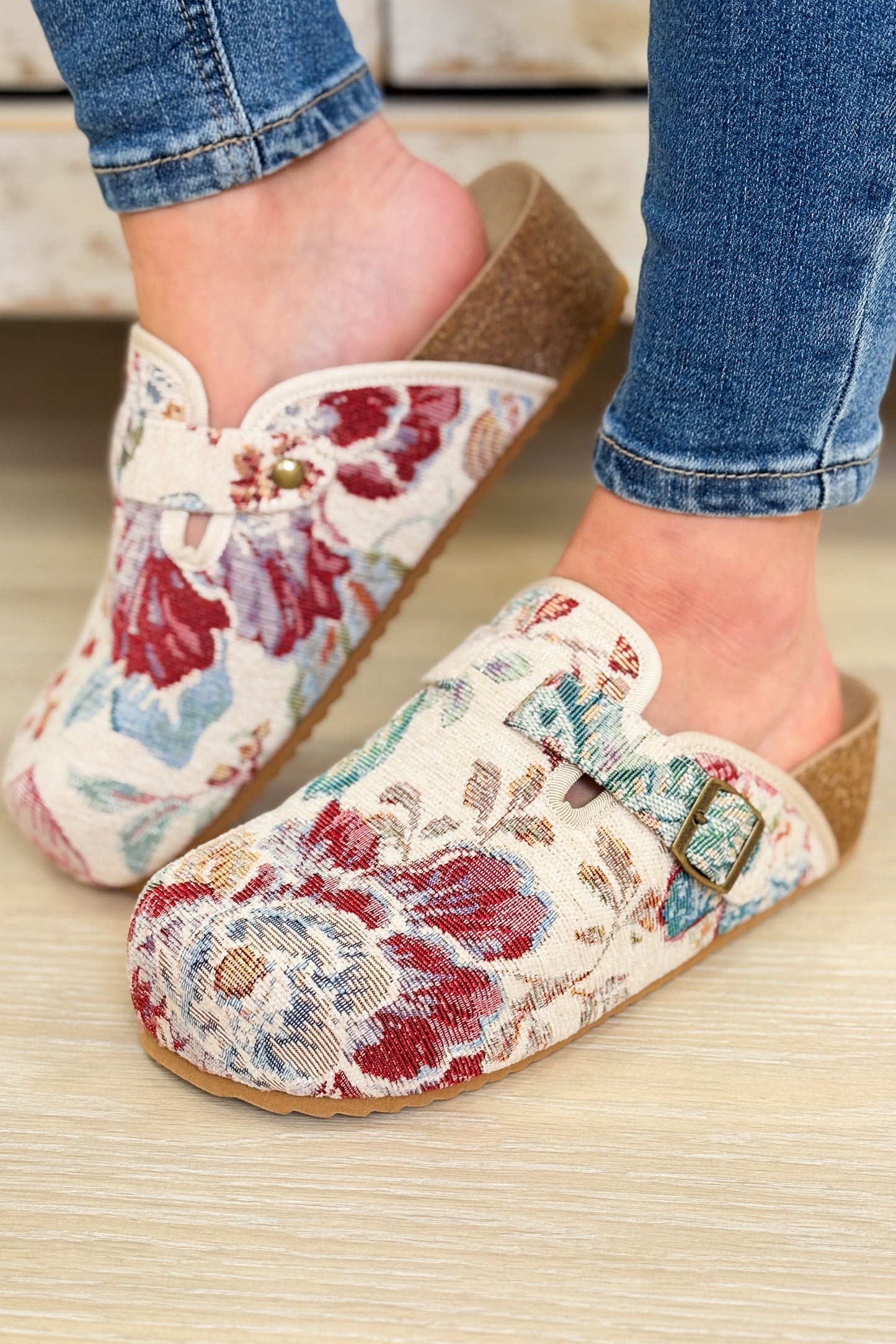 MIA Qwest Mule Shoes - Beige Taupe