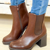 Khloe Chelsea Booties - Brown