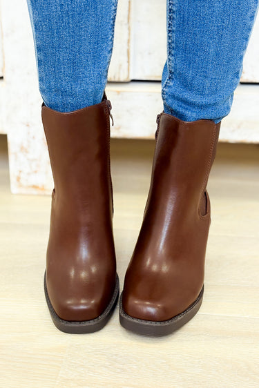 Khloe Chelsea Booties - Brown