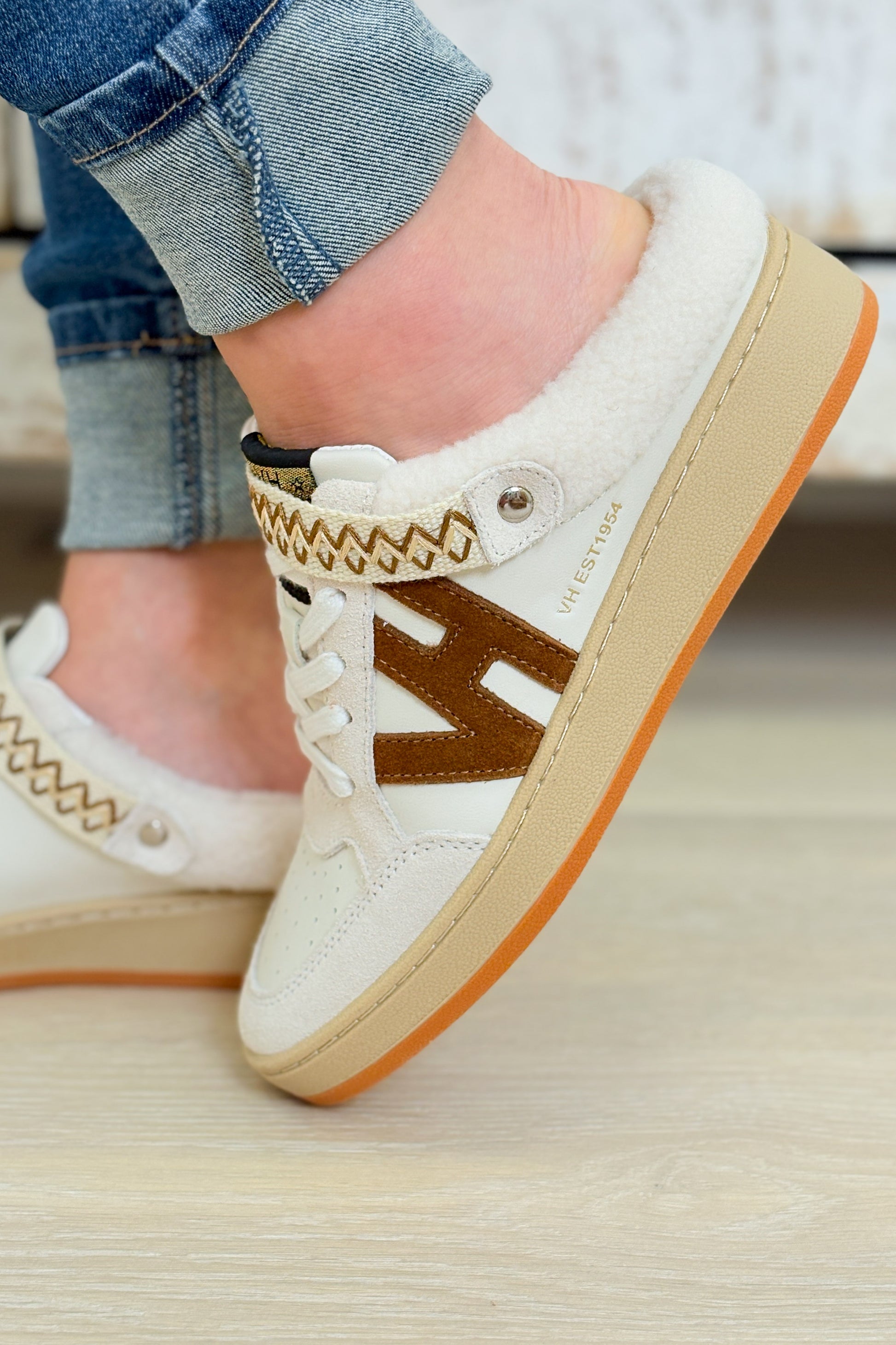 Vintage Havana Baller Sneakers - Off White Chestnut