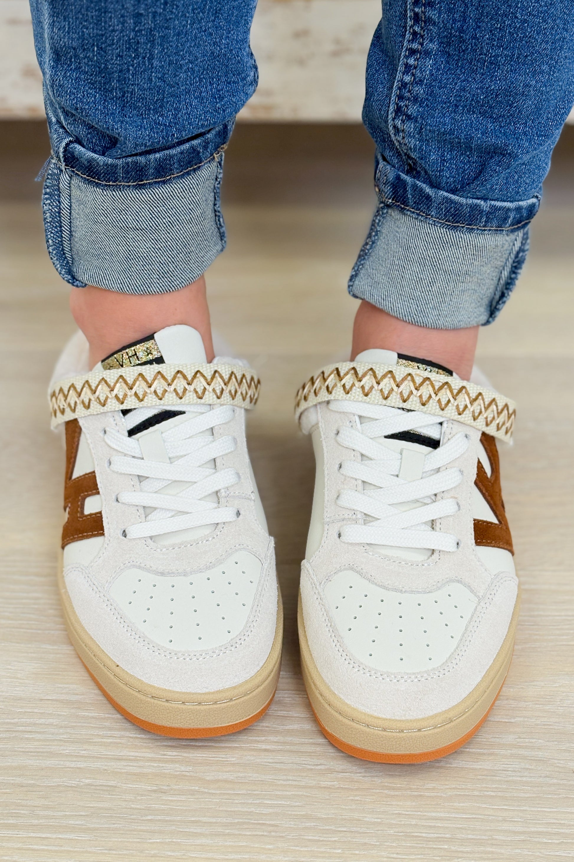 Vintage Havana Baller Sneakers - Off White Chestnut