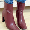Palm Dressy Booties - Wine