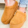 Inspired Solid Slip On Platform Shoes - Tan