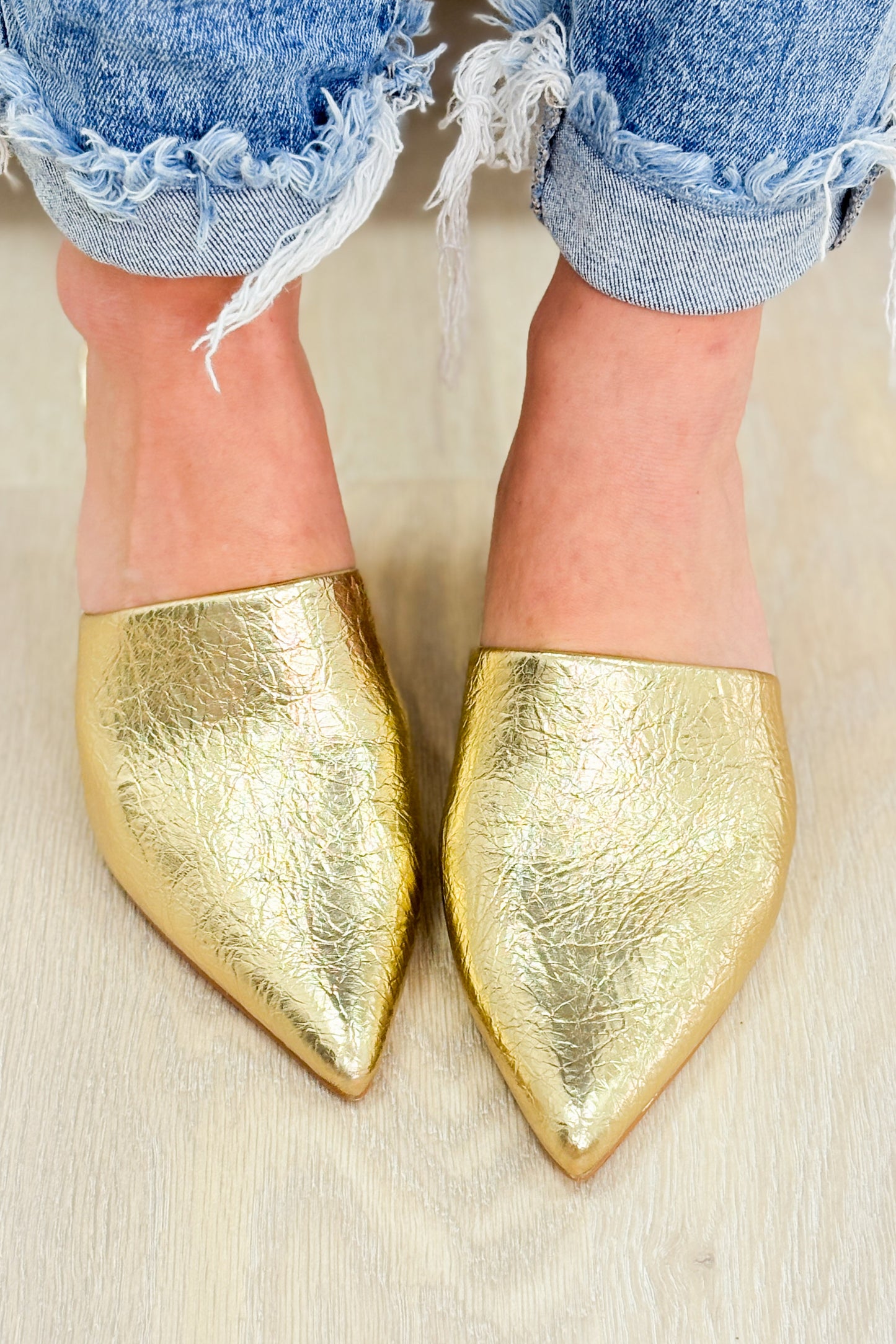 Garrett Heeled Mule - Gold