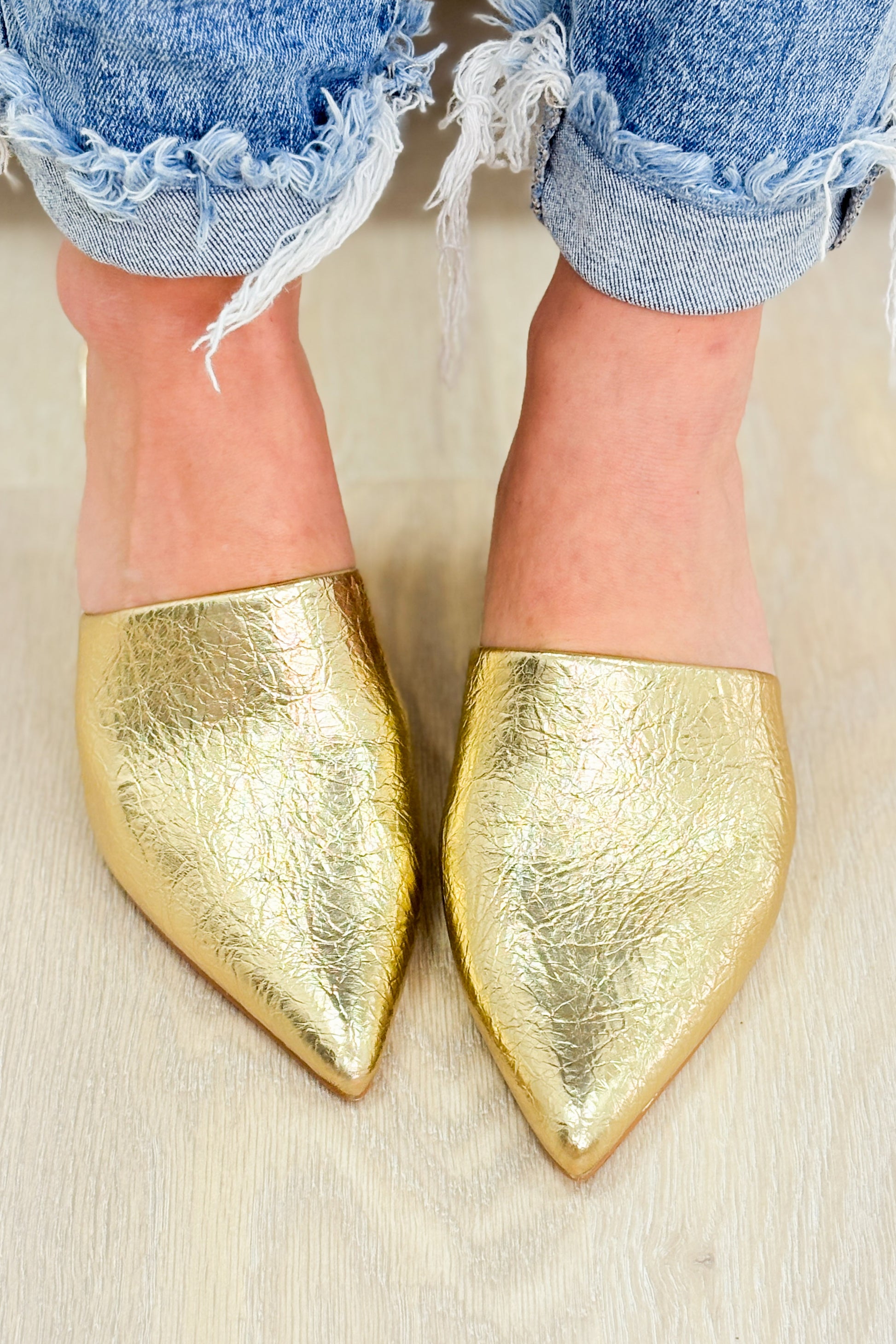 Garrett Heeled Mule - Gold