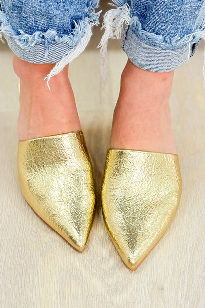 Garrett Heeled Mule - Gold