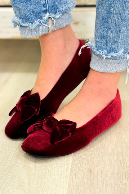 Corky's Sugar Rush Flats - Burgundy Velvet