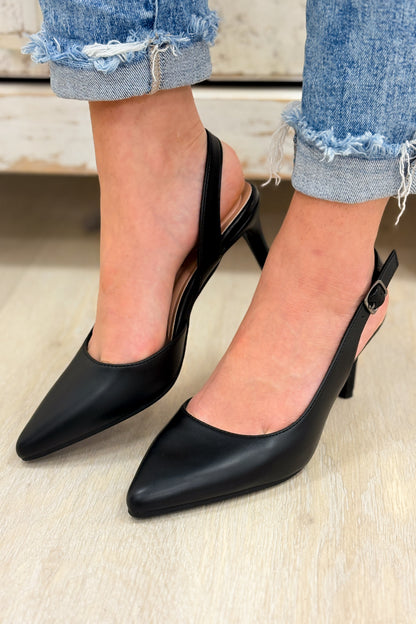 Roxie Pointed Heels - Black