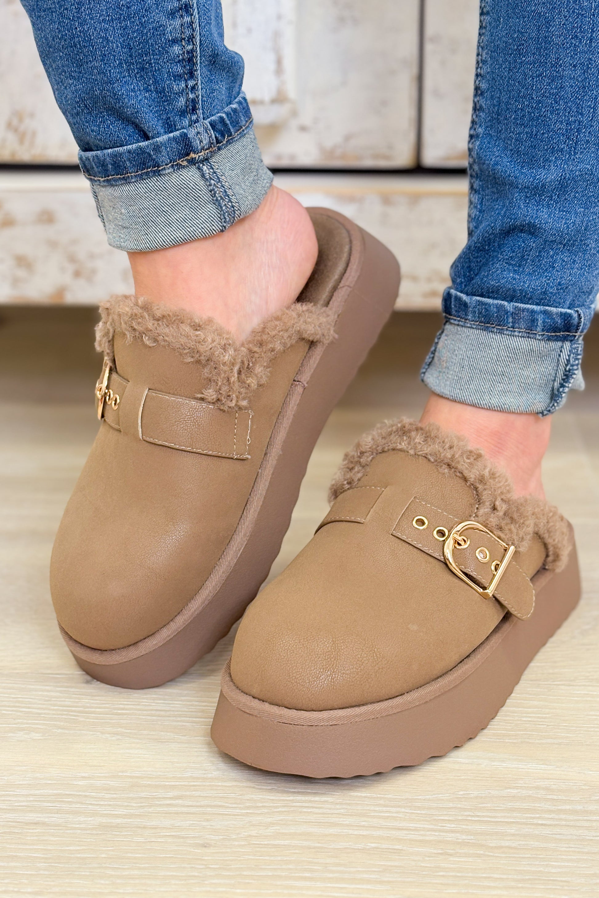 MIA Sugary Platform Mule - Taupe