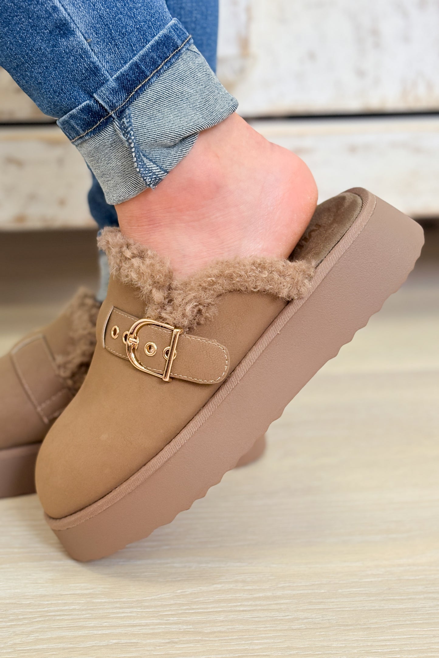 MIA Sugary Platform Mule - Taupe