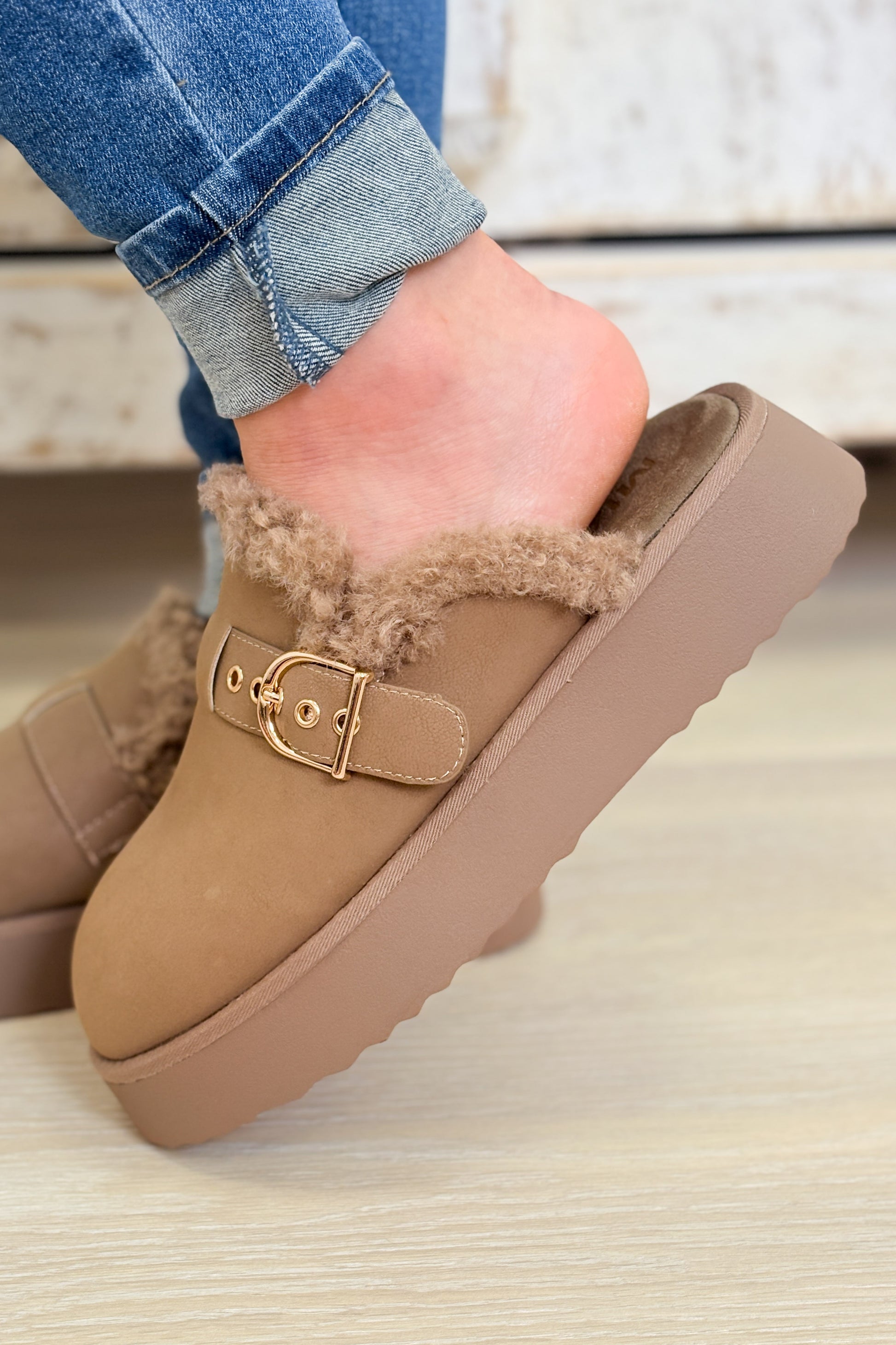 MIA Sugary Platform Mule - Taupe