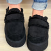 Corky's Veg Out Slides - Black Faux Suede