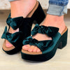 Corky's Put A Bow On It Sandals - Evergreen Velvet