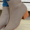 Corky's Such A Tease Boots - Black Tan Houndstooth