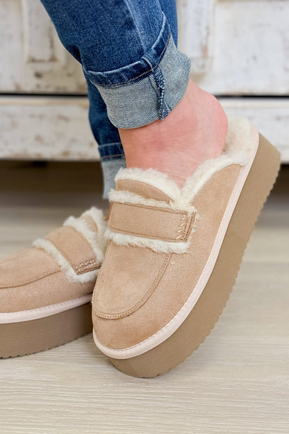 Corky's Veg Out Slides - Sand Faux Suede