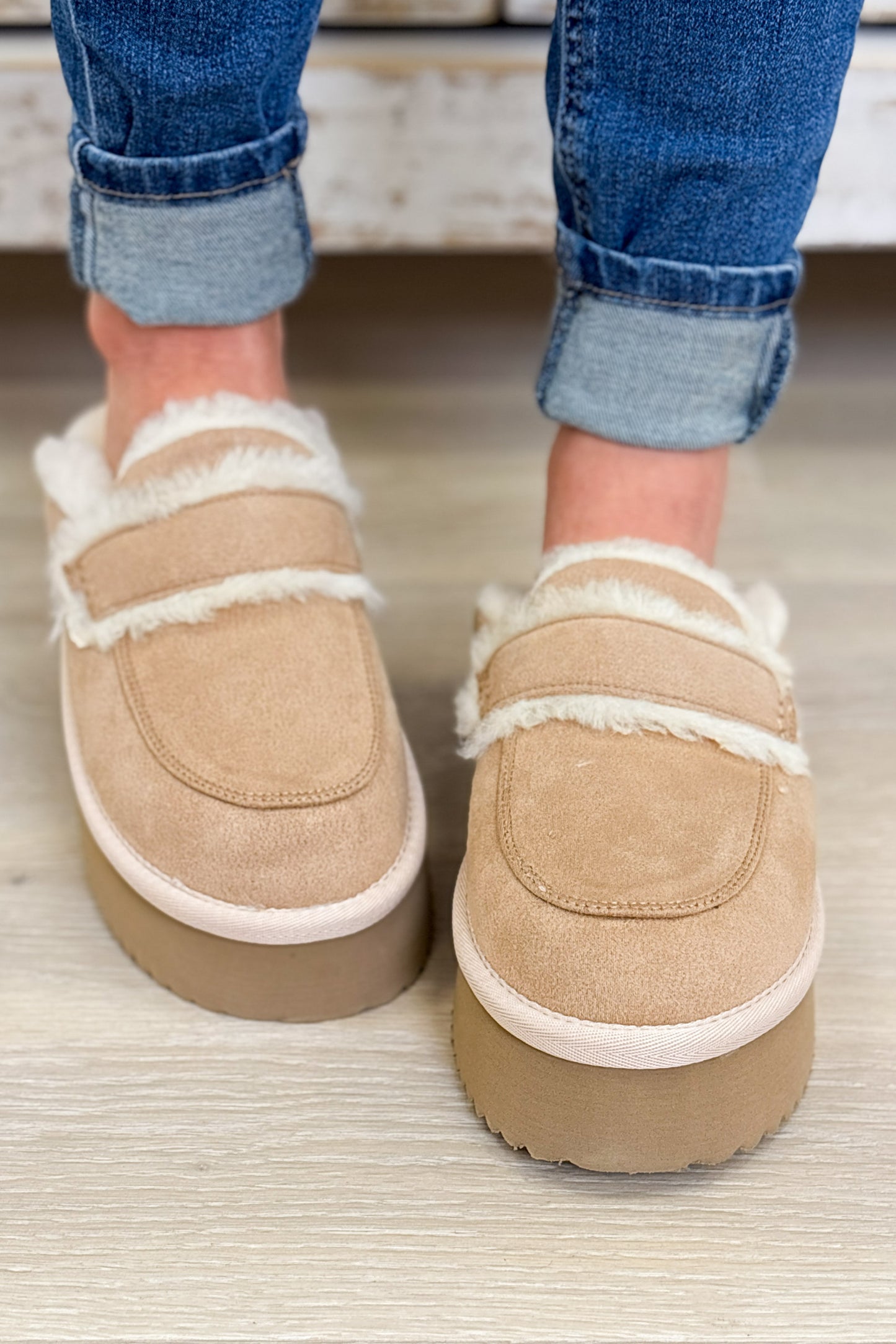 Corky's Veg Out Slides - Sand Faux Suede