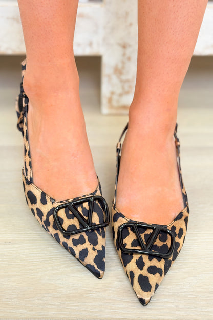 Clementine Glam Pointed Heels - Leopard