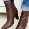 Palm Dressy Booties - Brown