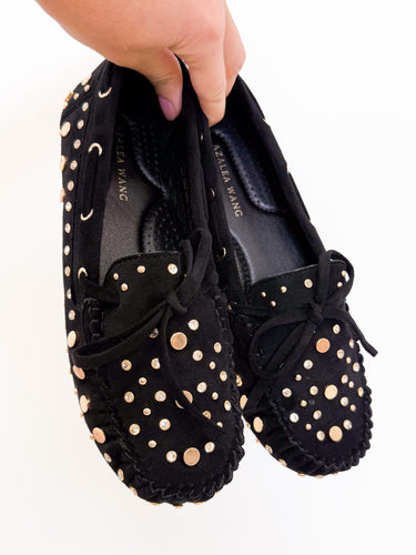Midge Plaid Flats - Black
