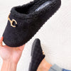 Matilda Sherpa Flats - Black