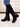 Aqua Knitted High Knee Boots - Black Pu