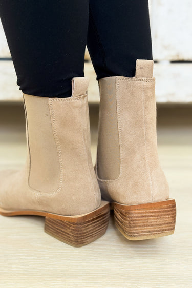 Effie Chelsea Booties - Taupe