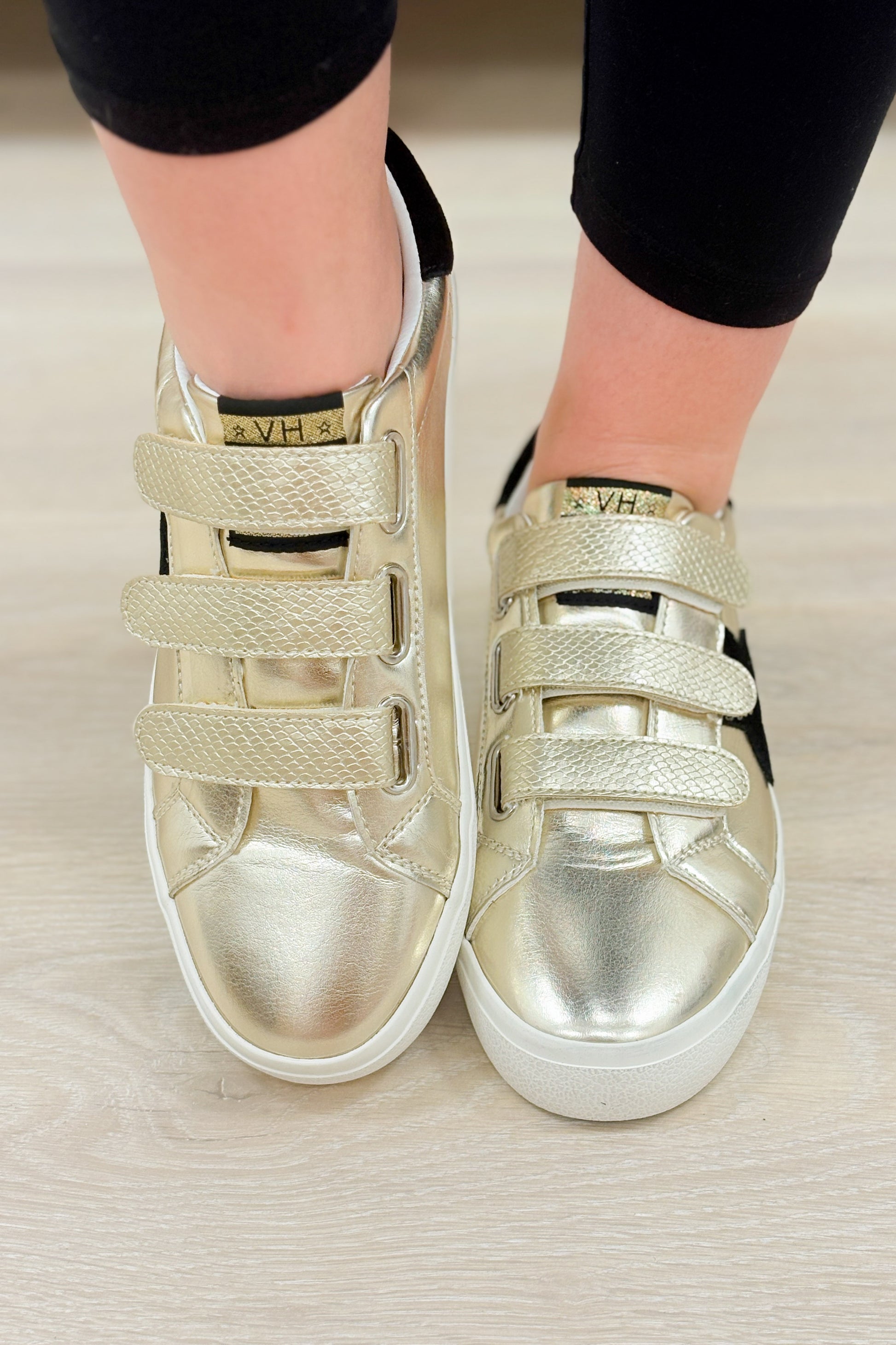Vintage Havana Ally Sneakers - Washed Gold Black