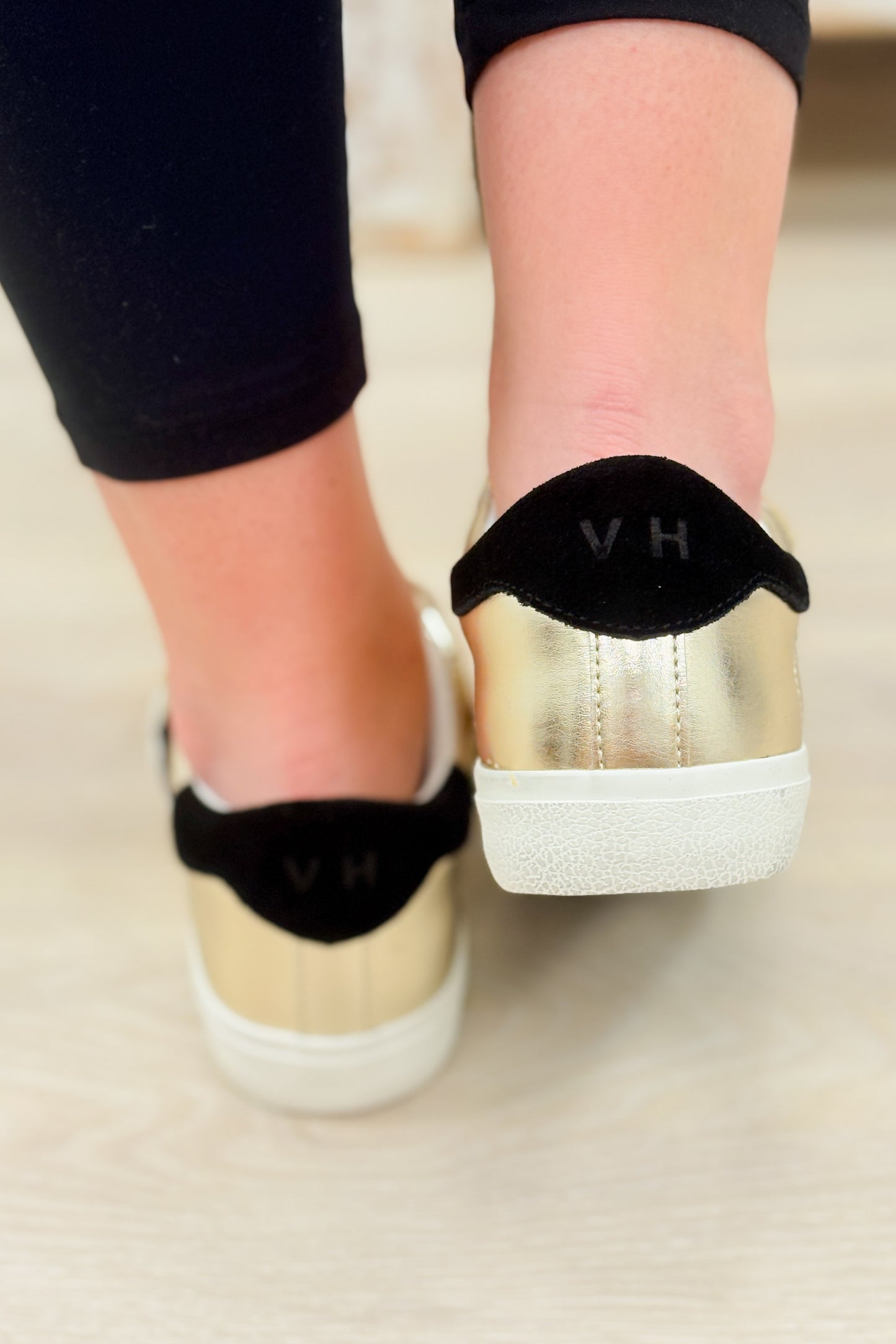 Vintage Havana Ally Sneakers - Washed Gold Black