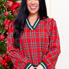 'Tis The Season Plaid Top
