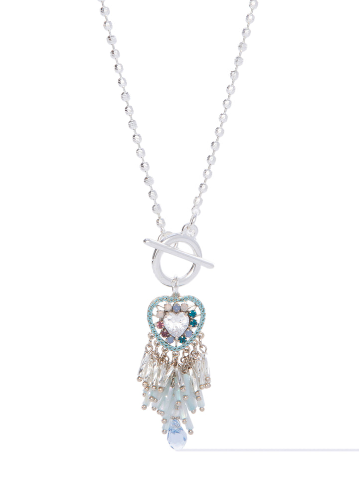 Ice Queen Necklace - Liquid Metallic Pearl White