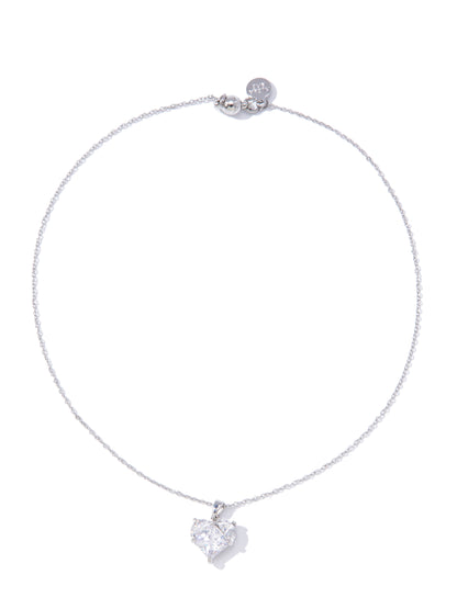 Iconic Love Necklace - Silver Clear