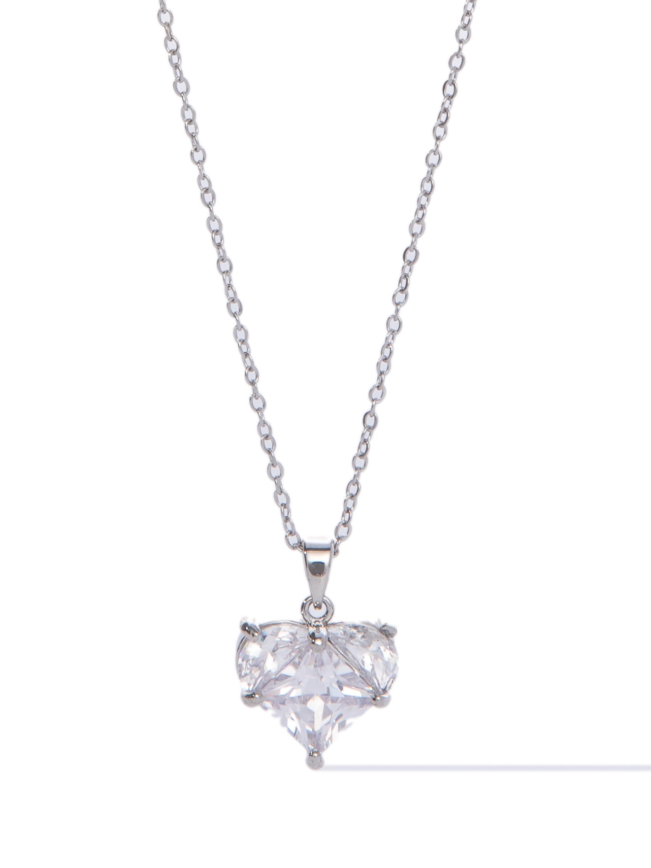 Iconic Love Necklace - Silver Clear