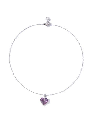 Iconic Love Necklace - Silver Lilac