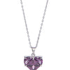 Iconic Love Necklace - Silver Lilac