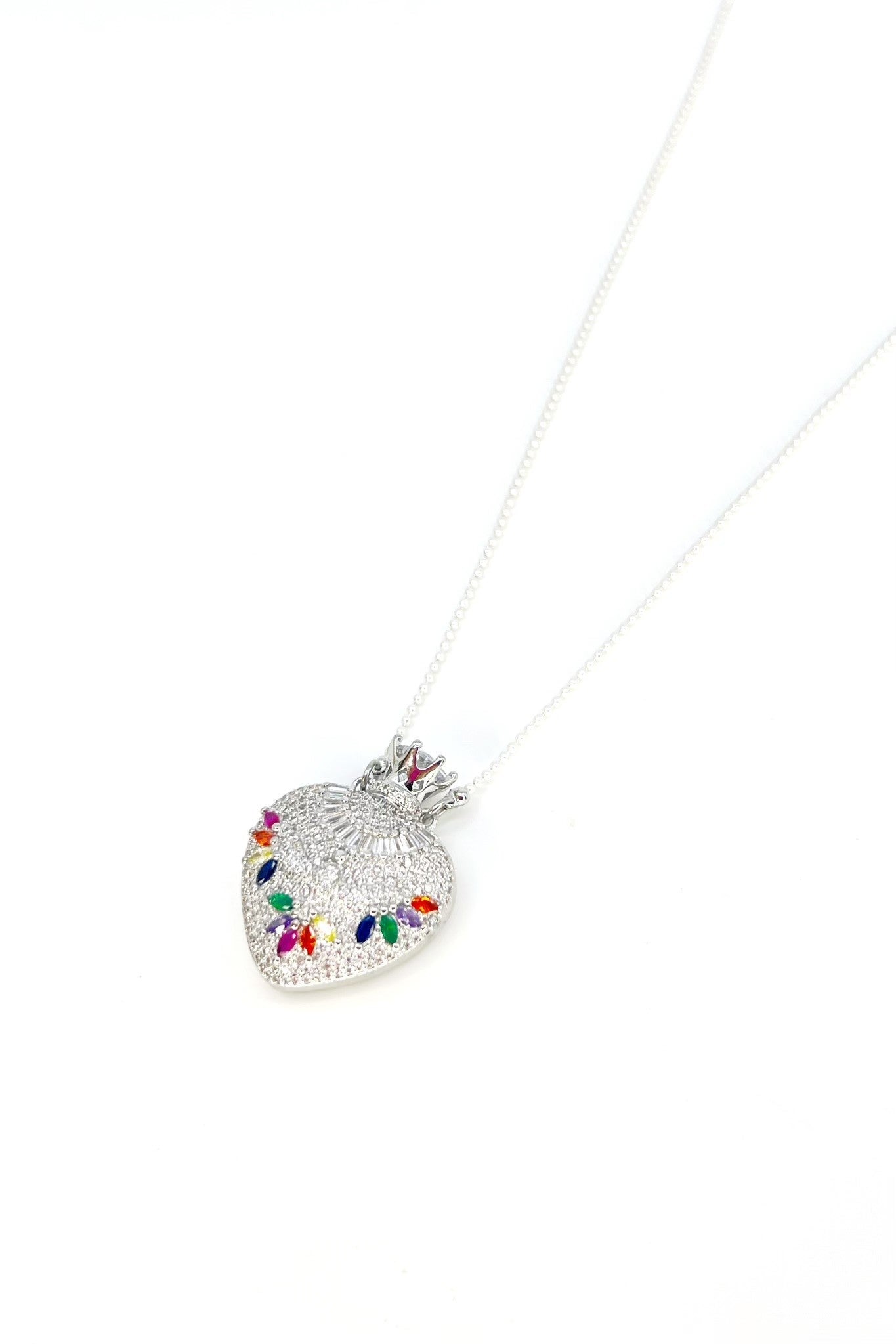 Mon Cherie Necklace - Silver Metallic Pearl White