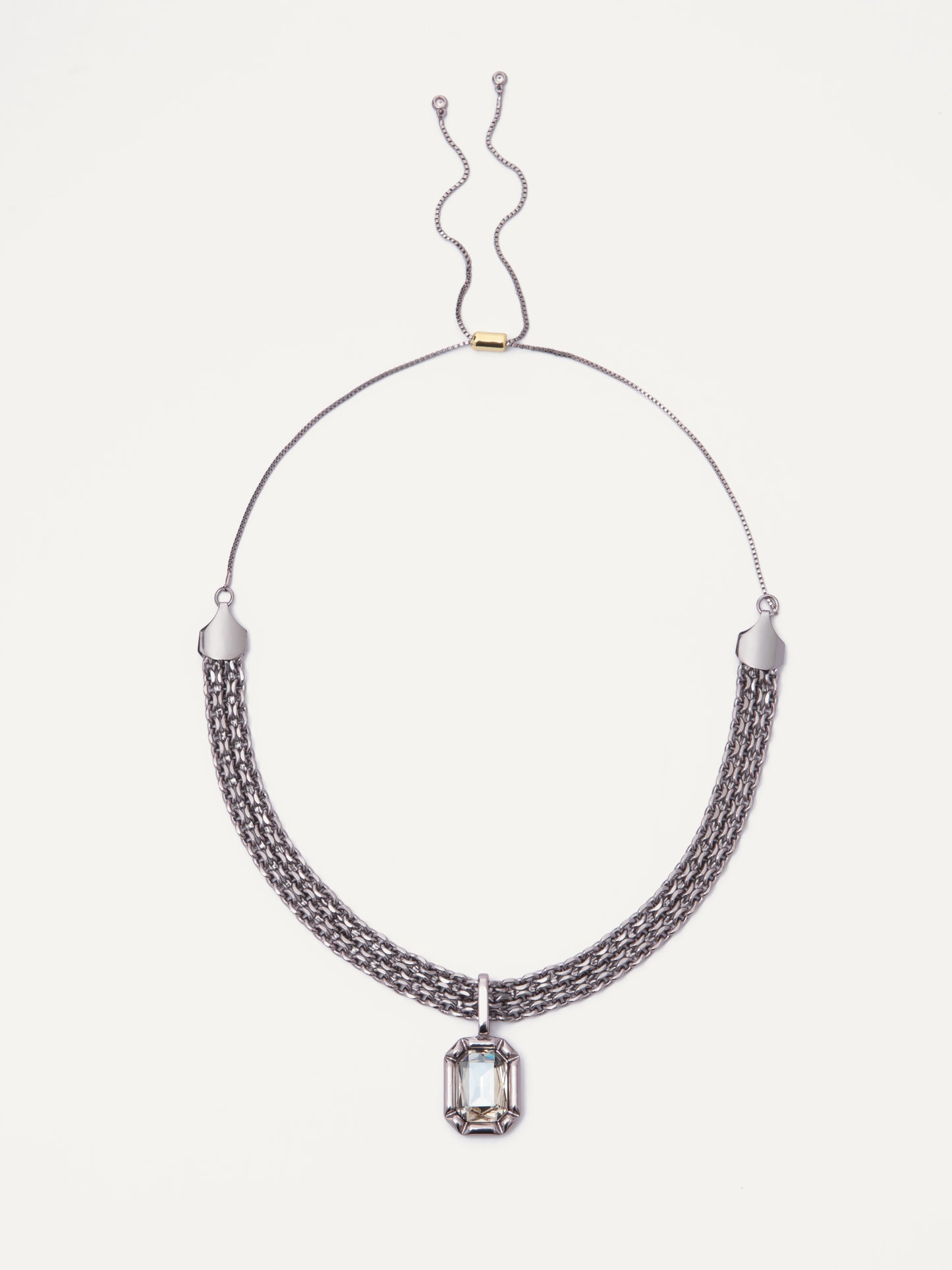 In Perfect Time Necklace - Metallic Platinum