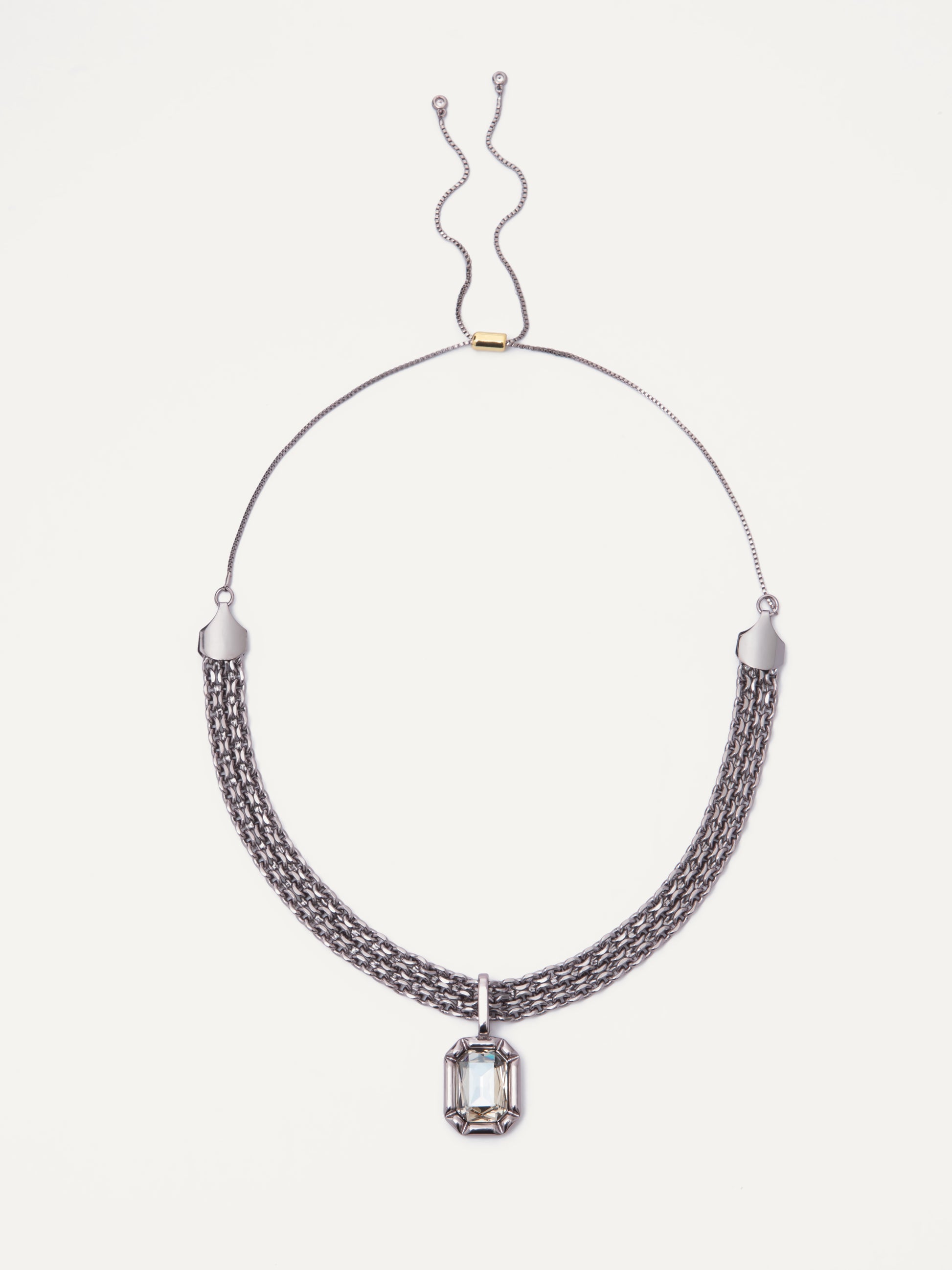 In Perfect Time Necklace - Metallic Platinum
