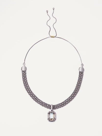 In Perfect Time Necklace - Metallic Platinum