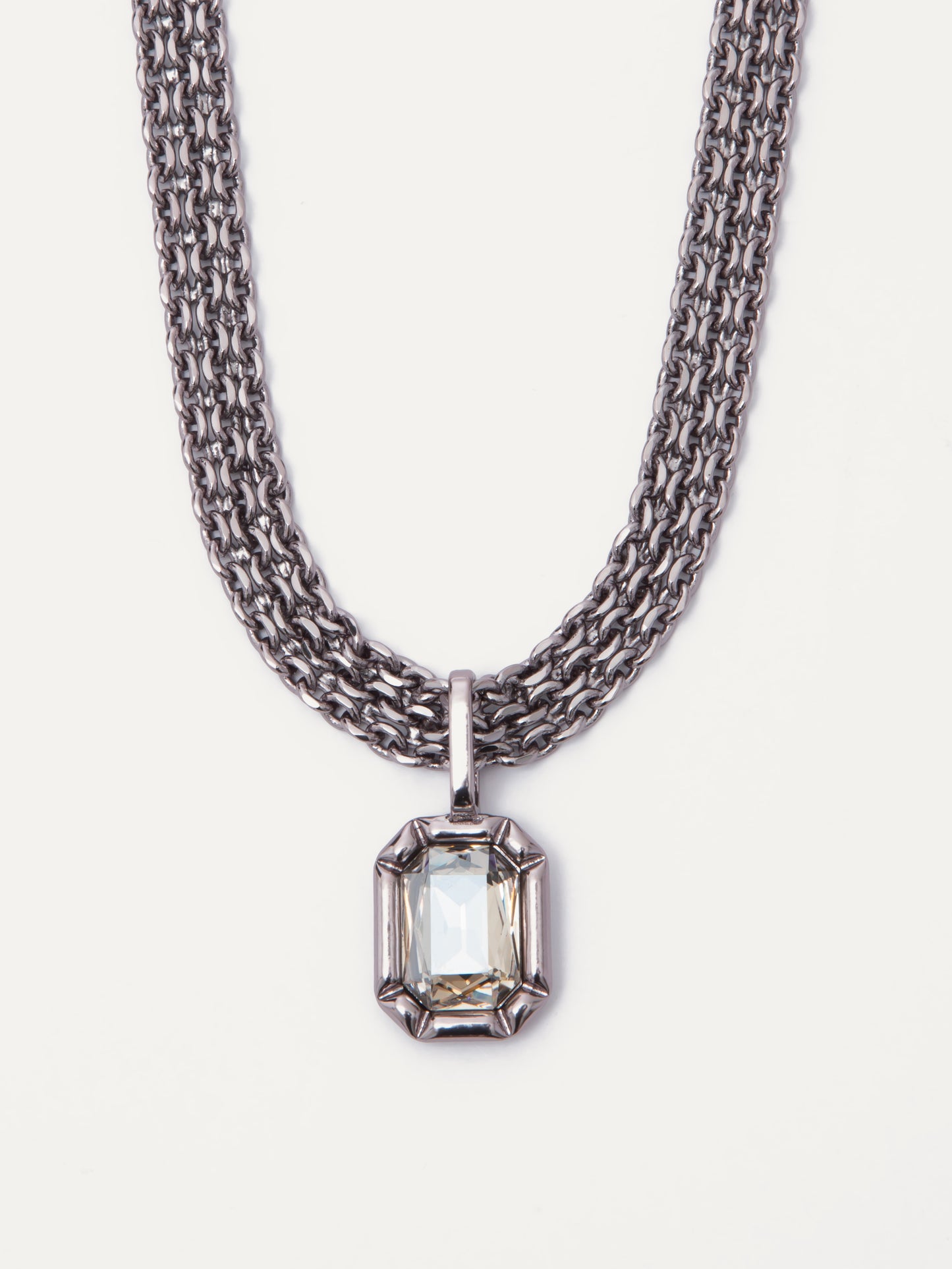 In Perfect Time Necklace - Metallic Platinum