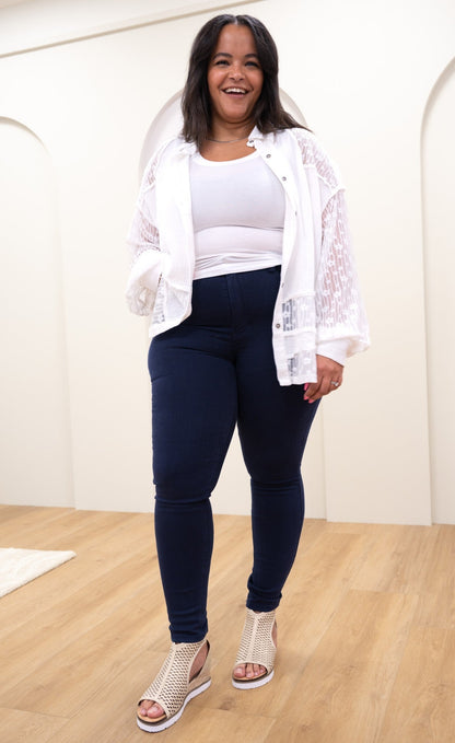 Judy Blue Stuck On You High Rise Garment Dyed Tummy Control Skinny Jeans