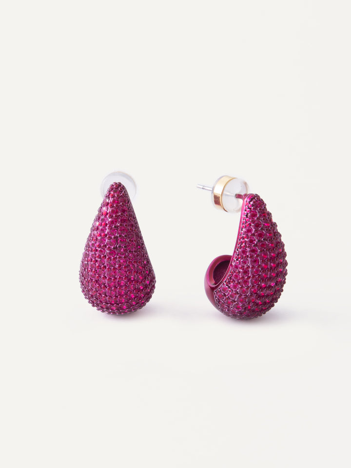 Kelly Earrings - Metallic Ruby Kiss