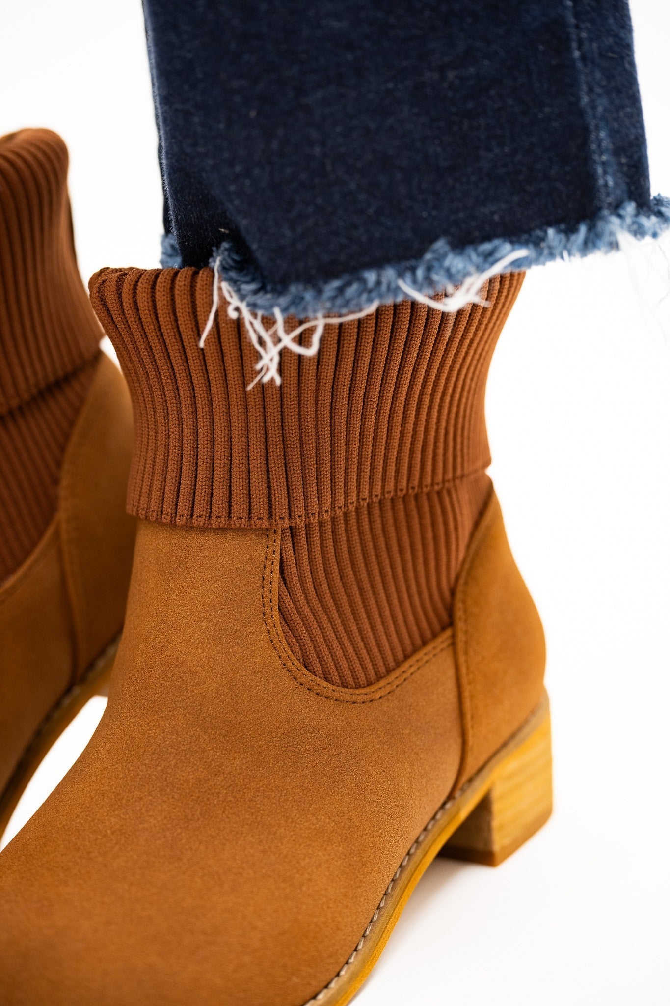 Ccocci Karen Knit Cuff Boots - Brown