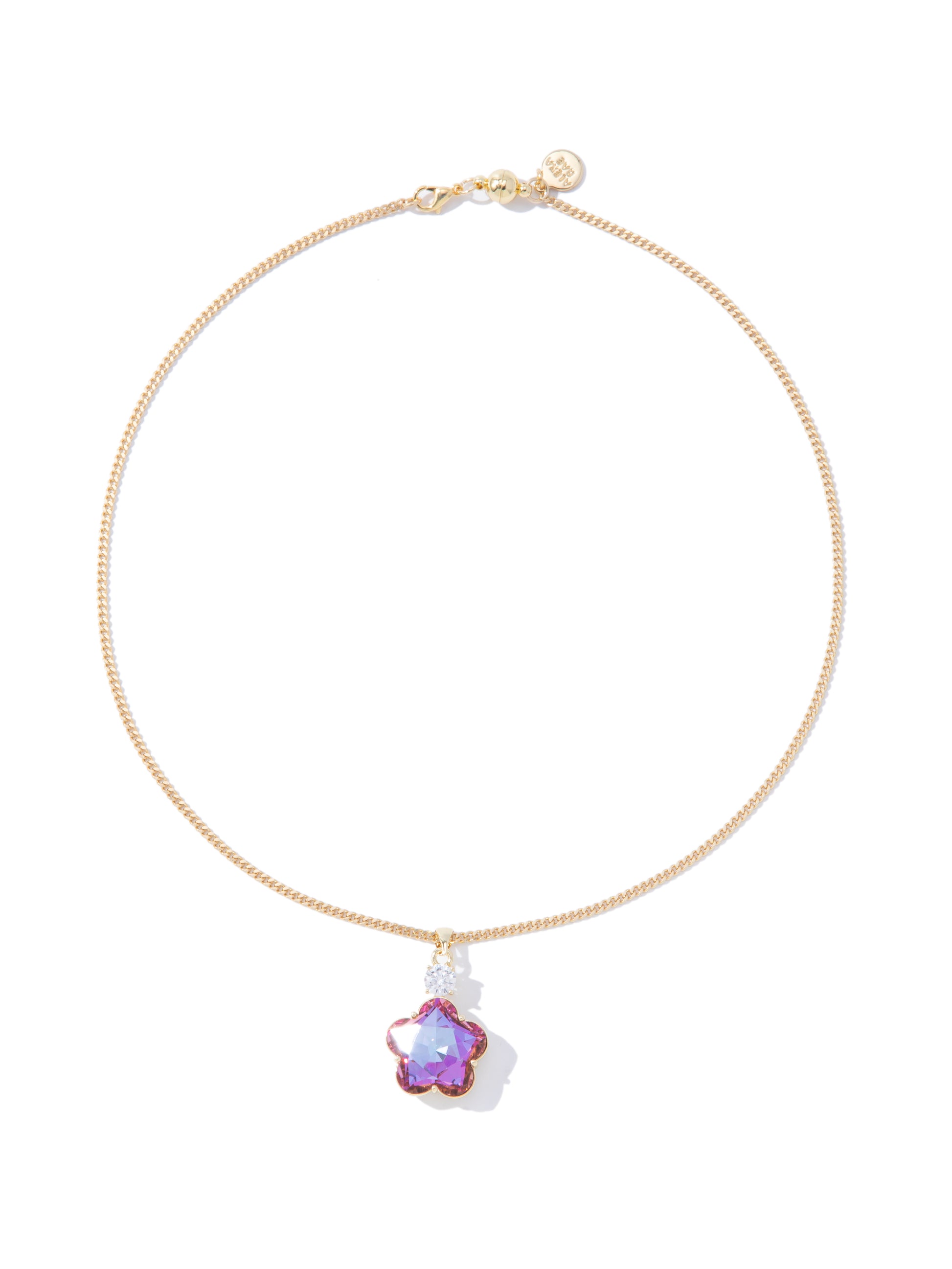 La Vie En Rose Necklace - Gold Lilac Kiss