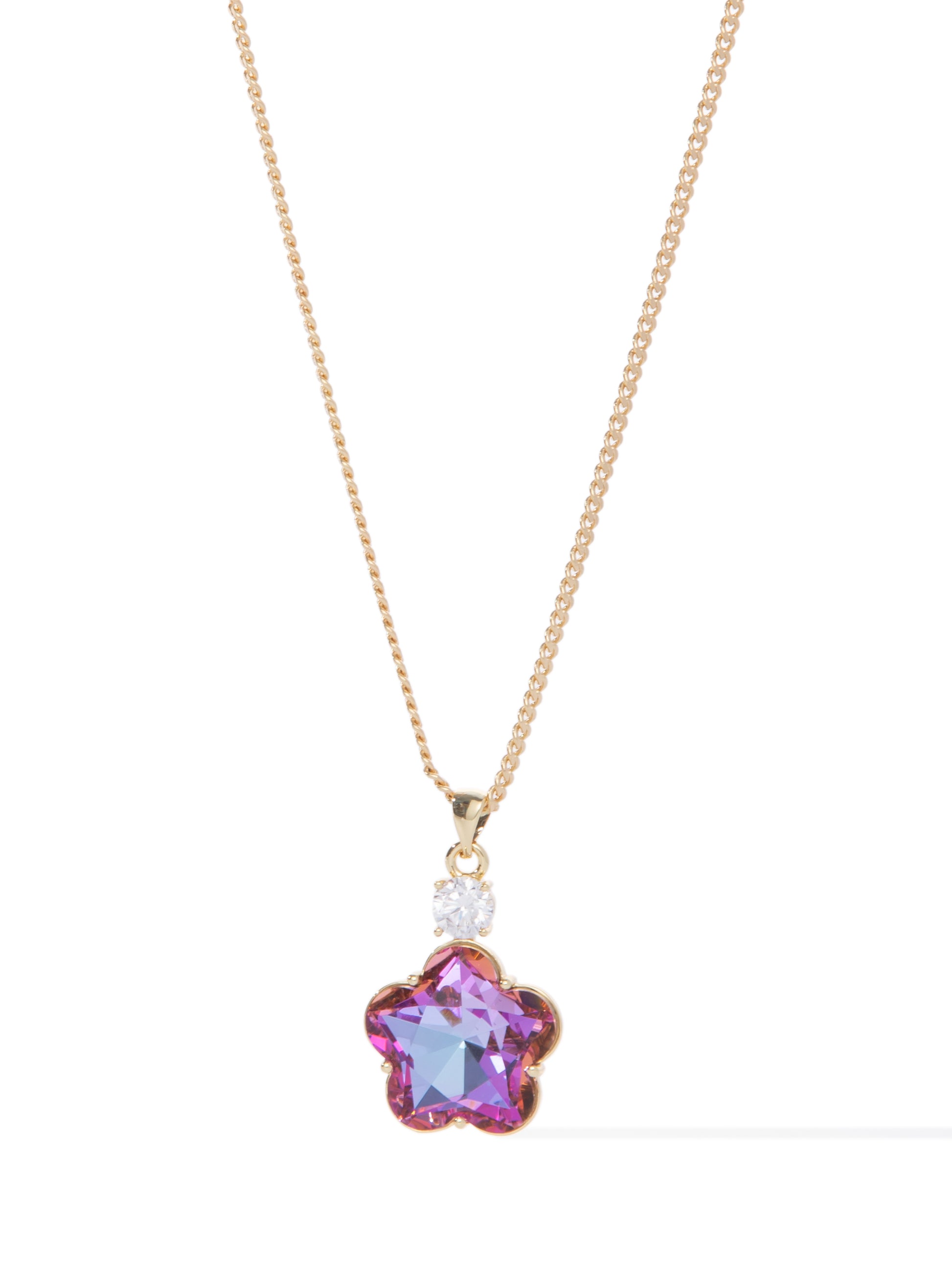 La Vie En Rose Necklace - Gold Lilac Kiss