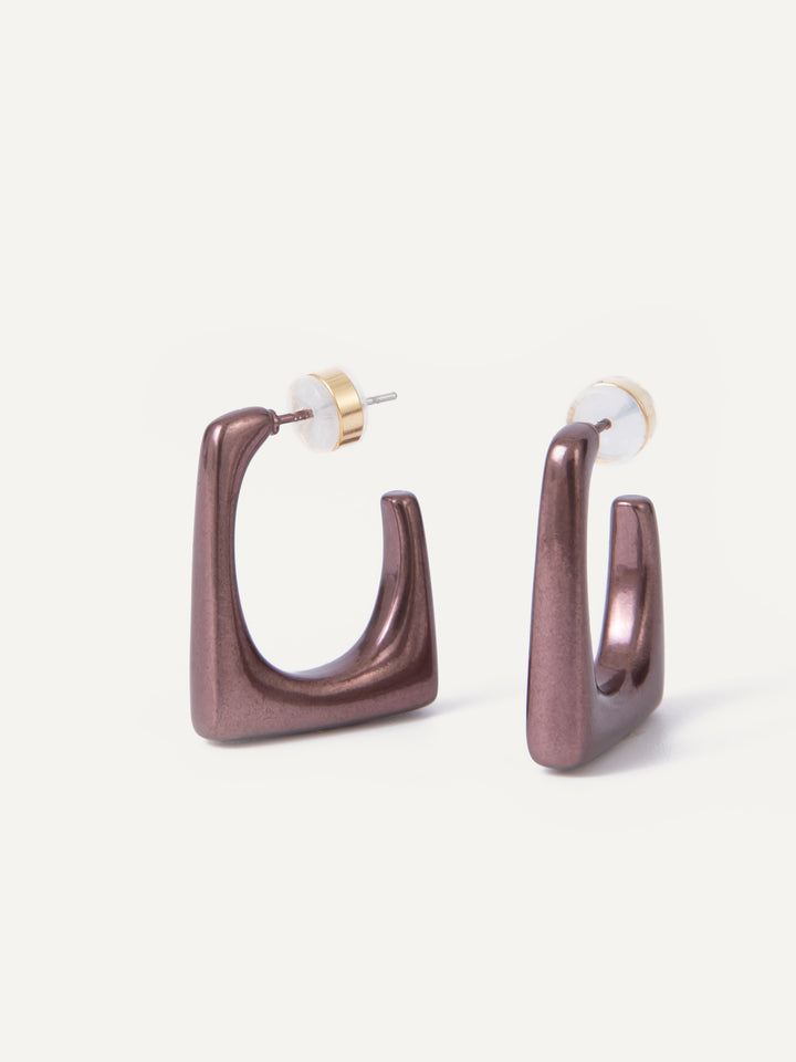 Lena Earrings - Metallic Coffee