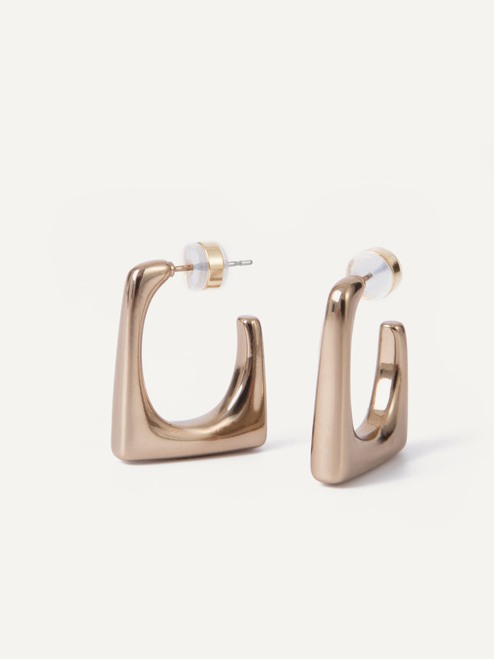 Lena Earrings - Liquid Metallic Linen