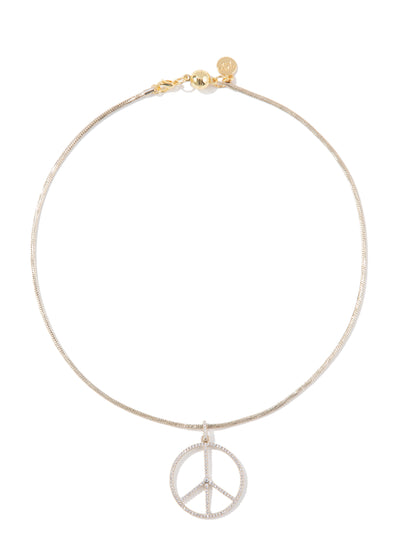 Let It Be Necklace - Metallic Linen
