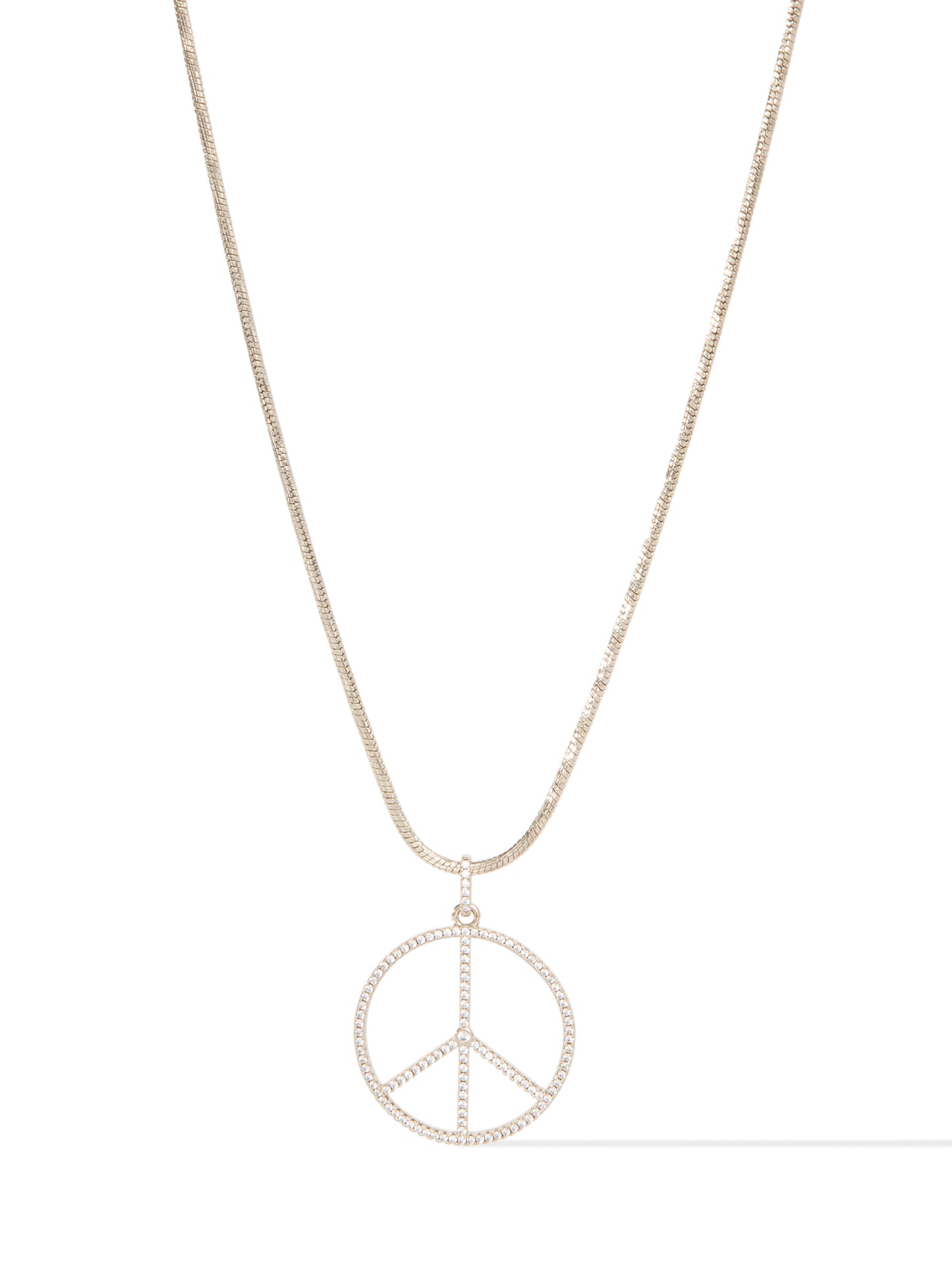 Let It Be Necklace - Metallic Linen