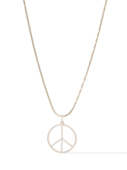 Let It Be Necklace - Metallic Linen